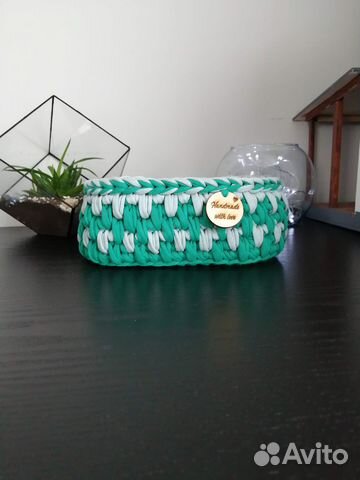 Корзинка вязаная ручная работа