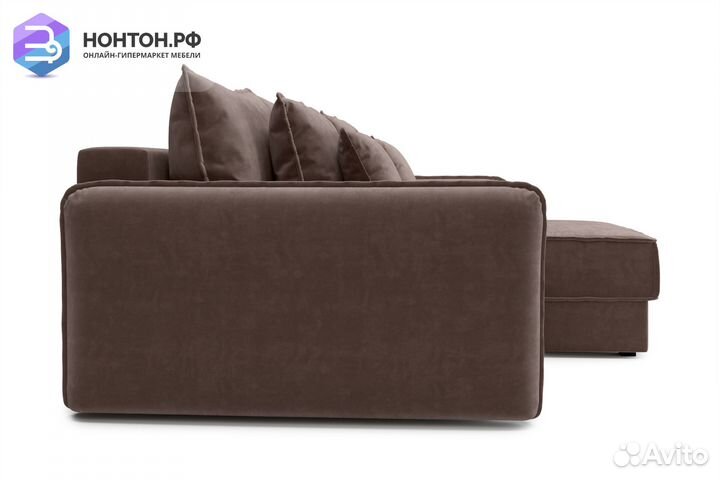 Диван угловой тик-так Антей коричневый