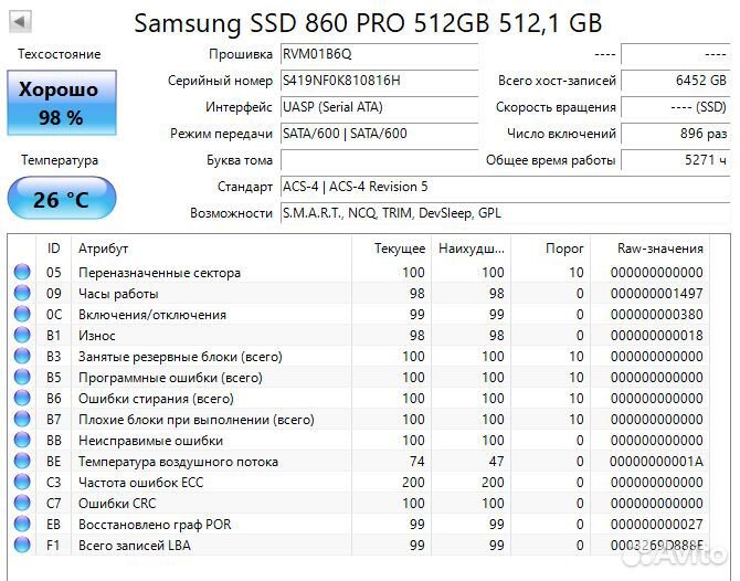 SSD Samsung 860 PRO 512 gb 10 штук