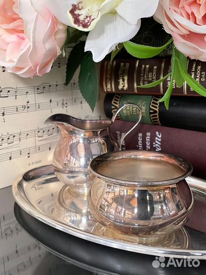 Кофейный набор из 3х предметов серебрение Европа