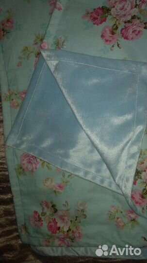 Плед детский из плюша и сатина