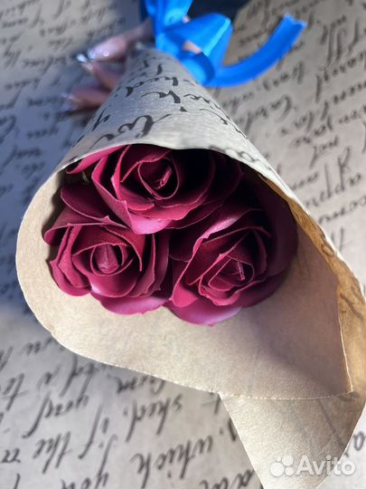 Букет из мыльных роз