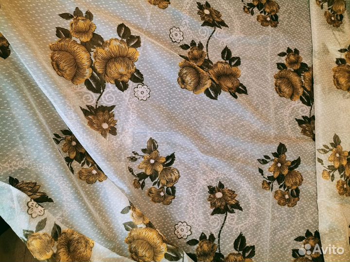 Гардина цветы