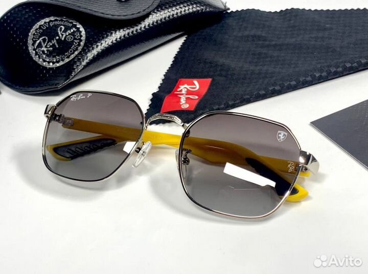 Очки Ray Ban Ferrari желтые