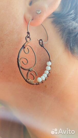 Серьги медь