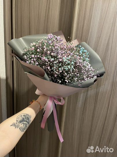 Букет гипсофила живые цветы подарок