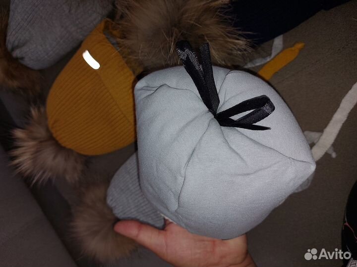 Новая зимняя шапка с помпоном 50 см