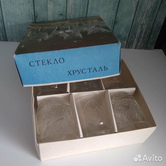 Хрустальные стаканы СССР, в коробке