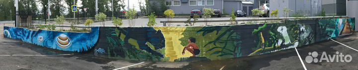 Художественная роспись стен, граффити-оформление