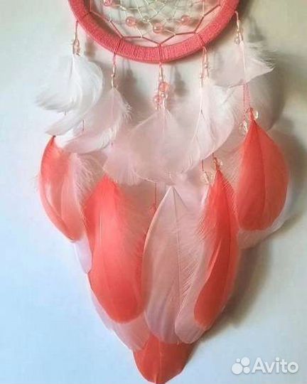 Ловец снов. Коралловый, зелёный, голубой, черный