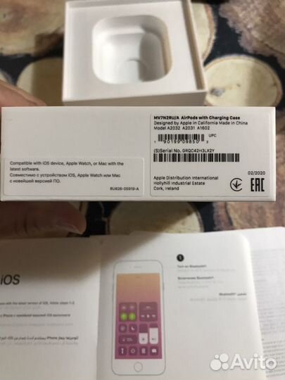 Коробка и инструкция от aipods