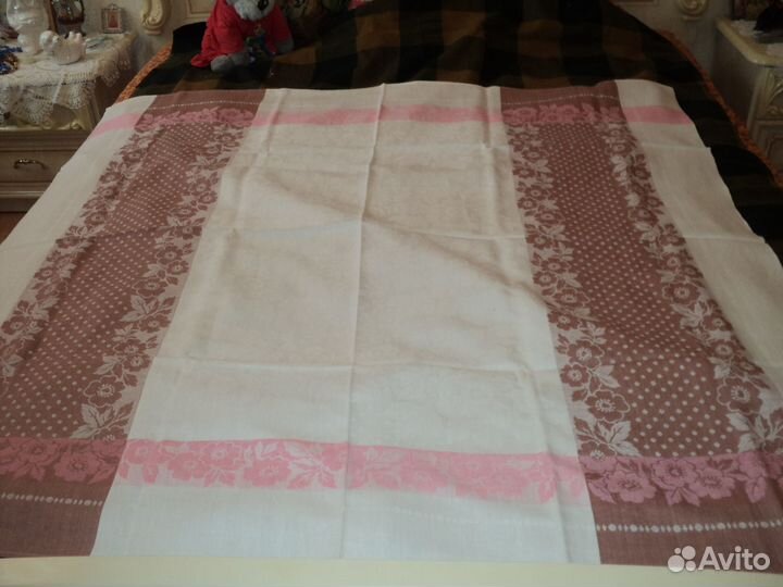 Скатерть лен новая СССР