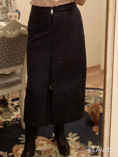 Юбка стеганная длинная