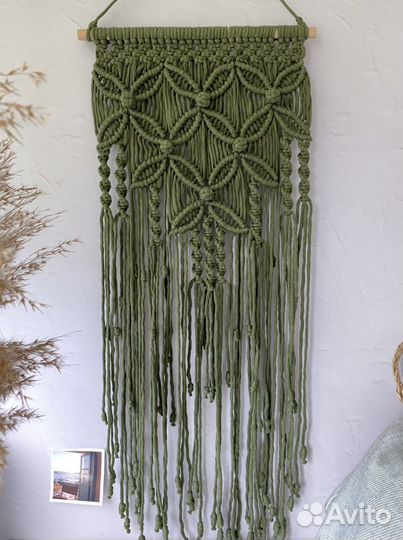 Панно макраме в стиле бохо/сканди