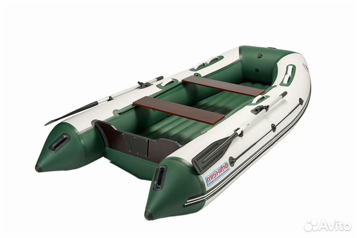 Лодка mishimo lite 350 (бело-зеленая)