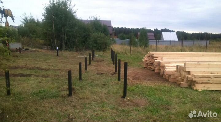 Установка Винтовых сваи