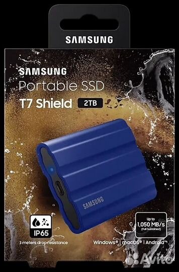 Портaтивный SSD Samsung T7 Shiеld 2тв MU-PE2T0R