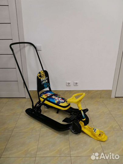 Снегокат Тимка sport 6 жёлто-чёрный