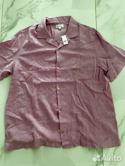 Льяная рубашка мужская GAP