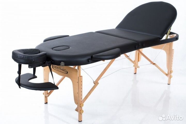 Массажный стол restpro Classic Oval 3 Black/Cream
