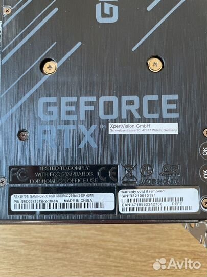 Palit GeForce RTX 3070 Ti GamingPro