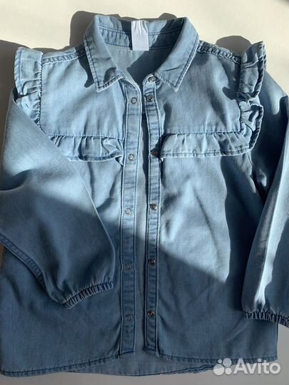 Джинсовая рубашка hm