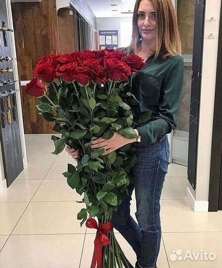 Высокие розы Доставка цветов