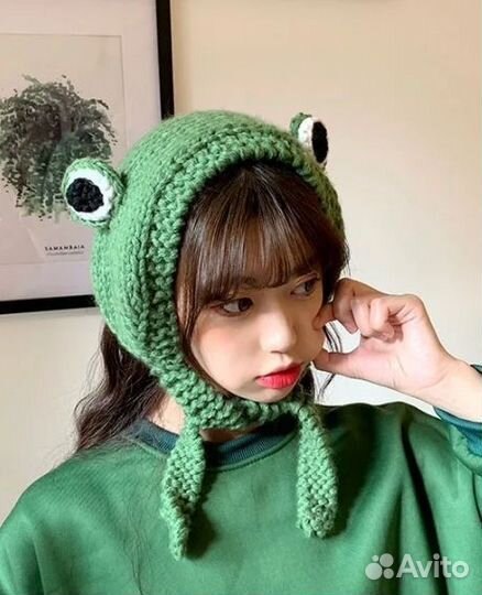 Шапка лягушка