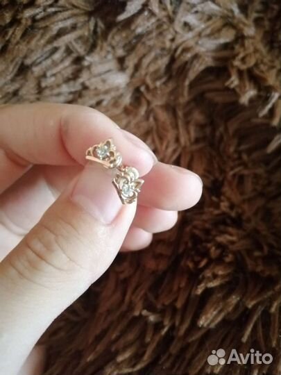 Золотые серьги детские