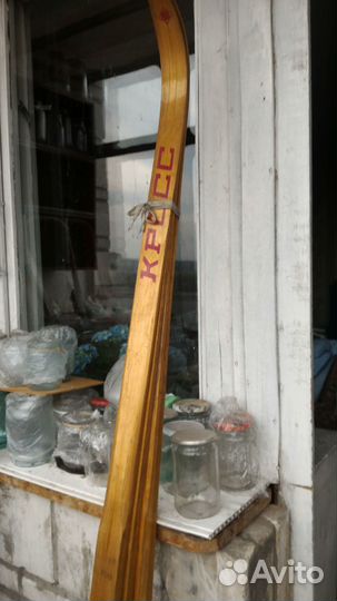 Лыжи деревянные