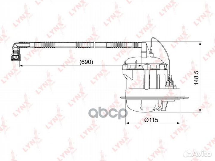 Фильтр топливный LF1065M lynxauto