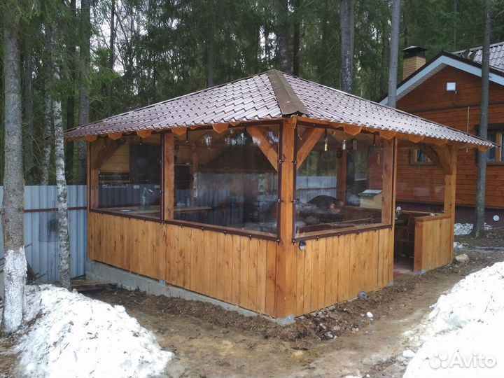 Мягкие окна для беседки в Одинцово