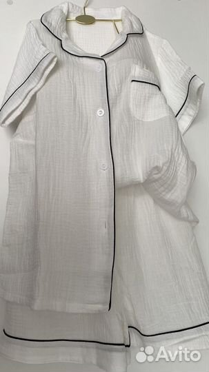 Муслиновый костюм женский с шортами