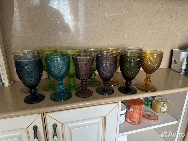 Стаканы цветное стекло