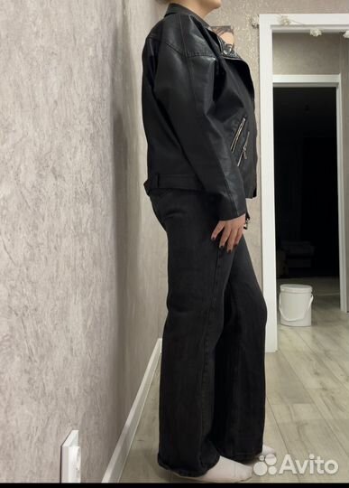 Кожаная куртка женская 52 54