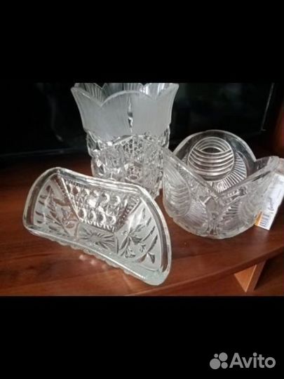 Бокалы и вазы хрустальные СССР