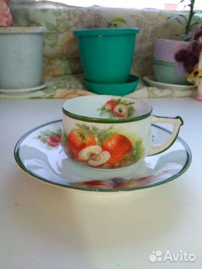 Чайная пара фабрики М.С Кузнецова (въ Твери)