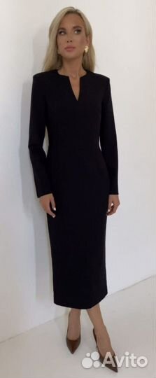 Стильное чёрное платье 52 размер