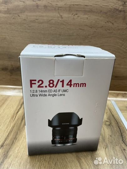Продам объектив Samyang 14mm f2,8 for Nikon