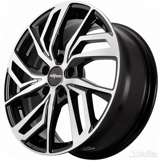 R17 #Диски Rotiform 5х114.3 #Черный глянец с полир