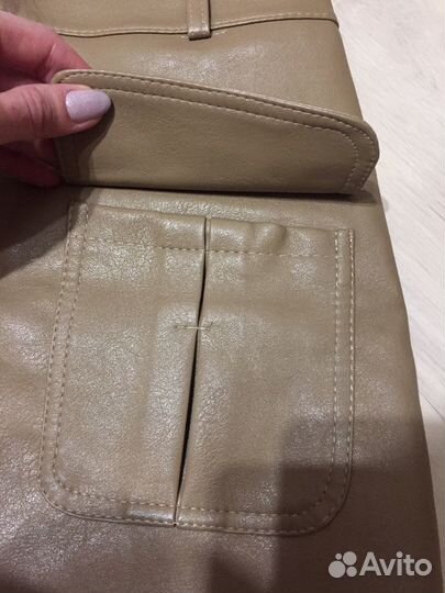Юбка кожаная