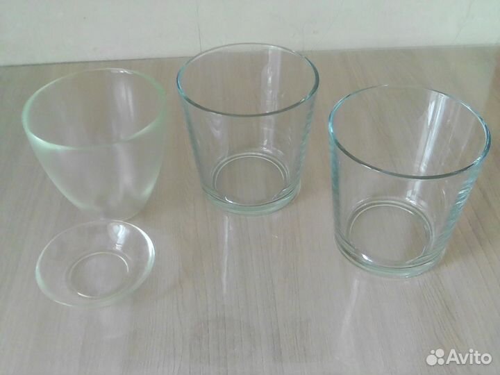 Кашпо стекляные,горшки