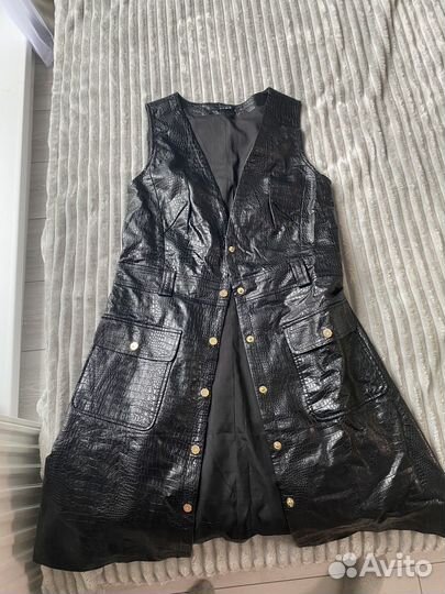 Сарафан кожаный lime