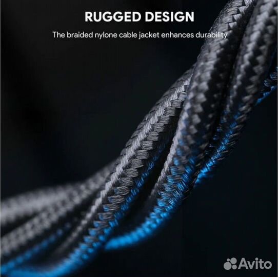 Кабель USB-C Apple MFI Aukey Braided Nylon 2m