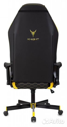 Игровое кресло, Knight Neon черный,желтый, экокожа