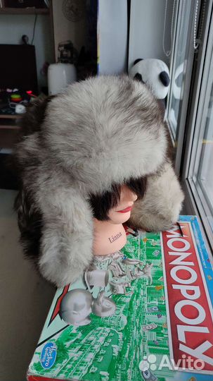 Шапка ушанка песец