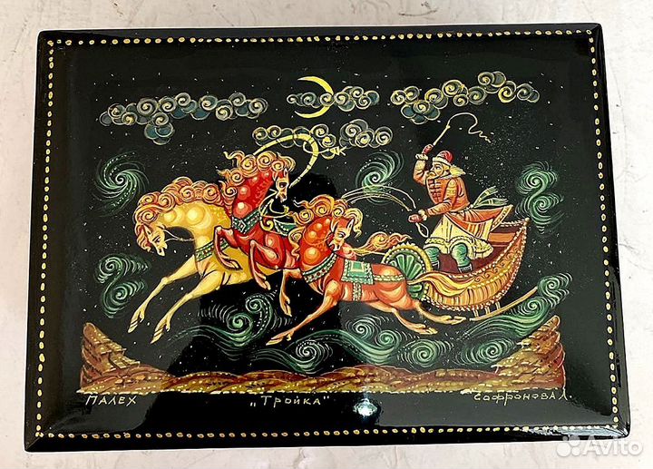 Премиум шкатулка Палех авторская новая