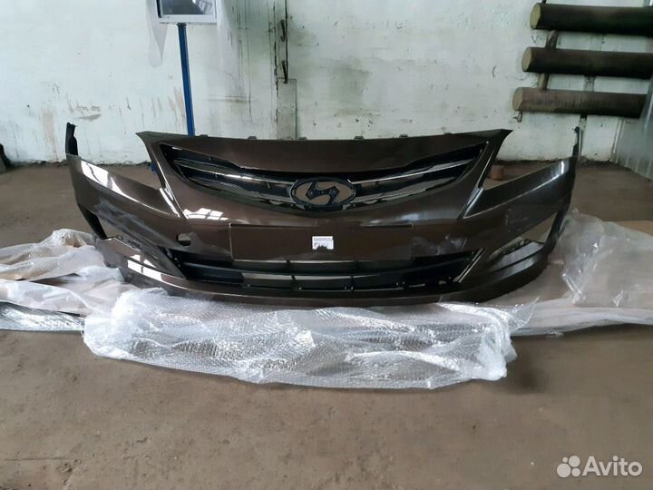 Бампер передний в сборе Hyundai Solaris 15-17