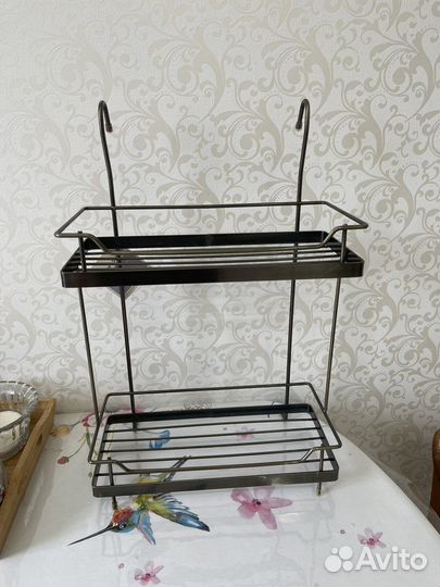 Полка для кухонного рейлинга цвет бронза