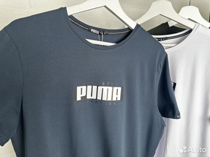 Футболка мужская Puma Athletic 46-54 синяя